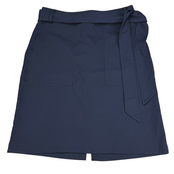 NWT BANANA REPUBLIC Utility Tie Waist Pencil Skirt Size 6 Navy Prep - Picture 2 of 5